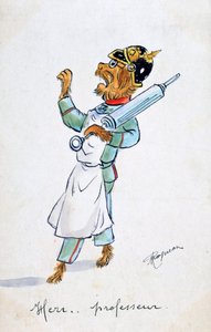 Herr Professor, Vintage französische Postkarte, ca. 1900 von Unbekannt