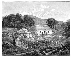 Hochlandhütten in Lochaber, Schottland, 1900 von Unbekannt