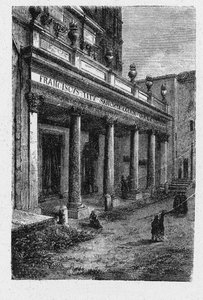 Geschichte des antiken Rom. Santa Cecilia in Trastevere ist eine Kirche aus dem 5. Jahrhundert in Rom, Italien, die der heiligen Cäcilia gewidmet ist, im Stadtteil Trastevere. von Unbekannt