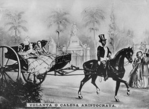 Pferd und Kutsche des Adels, ca. 1910 von Unbekannt