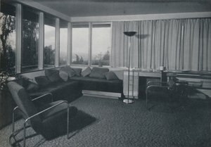 Haus in Los Angeles von Richard J. Neutra - Eine Innenaufnahme der Wohnräume, 1942