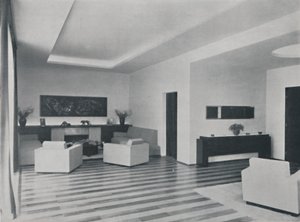 Haus in Bukarest von Rudolf Frankel - Das Wohnzimmer