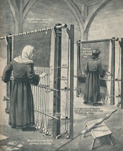 Wie Stoff im sächsischen England gewebt wurde, um 1934