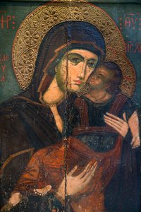 Ikone im Byzantinischen Museum von Pedoulas: Die Jungfrau Eleousa