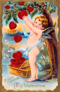 Wenn du nur mein Valentin wärst, amerikanische Valentinskarte, 1910 von Unbekannt