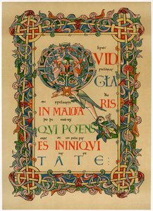 Illuminierte Initiale Q, um 1073