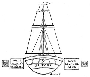 Beleuchtung bei Lloyds, 1809 von Unbekannt