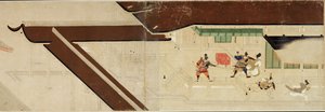 Illustrierte Geschichte des Heiji-Bürgerkriegs Der kaiserliche Besuch in Rokuhara 1 Schriftrolle, 13. Jahrhundert