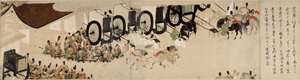 Illustrierte Geschichte des Heiji-Bürgerkriegs Der kaiserliche Besuch in Rokuhara, 6 Schriftrolle von Unbekannt