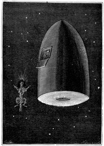 Illustration aus De la Terre à la Lune von Jules Verne, 1865 von Unbekannt