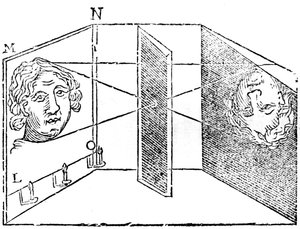 Illustration des Prinzips der Camera Obscura von Unbekannt