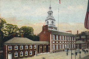 Independence Hall, Philadelphia, Pennsylvania, USA, um 1910 von Unbekannt