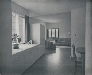 Innenraum - Haus in Fairfax, Kalifornien von Francis Ellsworth Lloyd, 1942