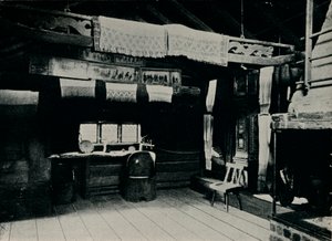 Innenansicht aus Mora, Skansen Freilichtmuseum, Stockholm, 1925 von Unbekannt
