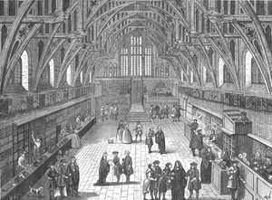 Innenansicht der alten Westminster Hall, 1797, 1897