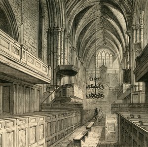 Innenraum der St. Saviours Kirche, um 1878