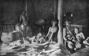 Innenraum einer Zulu-Hütte