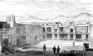 Innenansicht der britischen Residenz in Kabul, Blick nach Süden, 1879, ca. 1880 von Unbekannt
