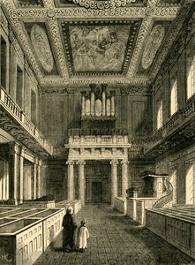 Innenraum der Chapel Royal Banqueting House, Whitehall, 1881 von Unbekannt
