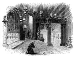 Innenraum der Geburtskapelle, Bethlehem, um 1888