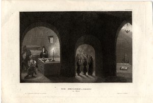 Innenansicht des Heiligen Grabes im Kiewer Höhlenkloster, 1850