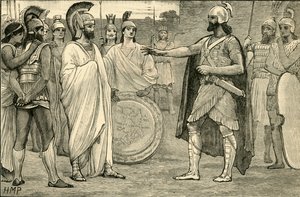 Interview zwischen Agesilaus und Pharnabazus, 1890 von Unbekannt