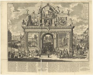 Investitionspläne: Gedenkbogen errichtet an der Begräbnisstätte der ruinierten Aktionäre, 1720 von Unbekannt