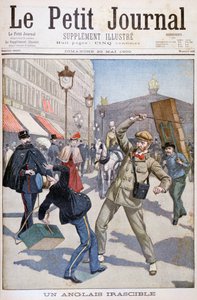Jähzorniger englischer Tourist, Paris, 1900