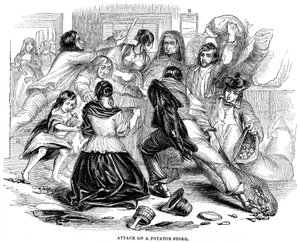 Irische Kartoffel-Hungersnot, 1842 von Unbekannt