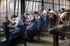 Eisen & Stahl, Gießereien Frauen schneiden Feilen von Unbekannt