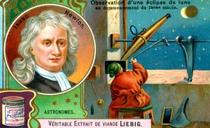 Isaac Newton, englischer Mathematiker, Astronom und Physiker, ca. 1900
