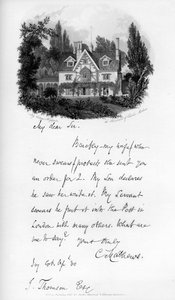 Ivy Cottage, Highgate, Residenz von Charles Mathews, frühes 19. Jahrhundert, 1840 von Unbekannt