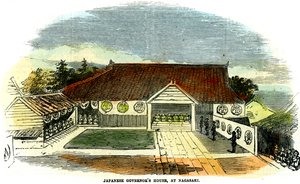 Haus des japanischen Gouverneurs, in Nagasaki, Japan, 1855