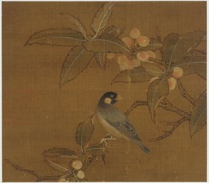 Java-Spatz auf einem Beerenzweig, Ming-Dynastie von Unbekannt