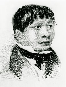 Jemmy Button, der von der Fitzroy-Expedition adoptierte Feuerländer, wie er 1833 erschien, 1839