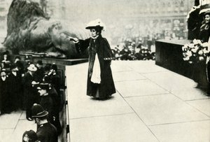 Jennie Baines spricht auf dem Trafalgar Square, 1908 von Unbekannt