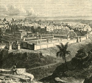 Jerusalem zur Zeit Jesu Christi, zeigt den von Herodes dem Großen restaurierten Tempel, 1890