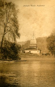 Jhelum-Fluss, Kaschmir, um 1918