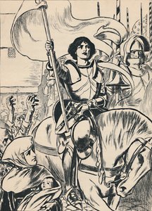 Johanna an der Spitze der Armee, um 1907 von Unbekannt