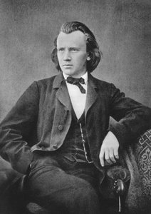 Johannes Brahms 1833-1897, deutscher Komponist und Pianist, ca. 1866 von Unbekannt