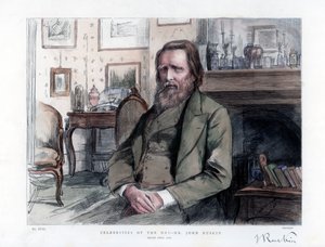 John Ruskin 1819-1900, englischer Kritiker, Autor, Dichter und Künstler, 1886