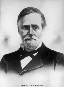 John Sherman 1823-1900, amerikanischer republikanischer Vertreter und Senator während des Bürgerkriegs, ca. 1910