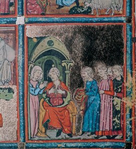 Josephs Brüder zeigen ihrem Vater seinen blutbefleckten Mantel, 14. Jahrhundert