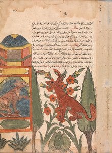 Kalila besucht den eingesperrten Dimna, Folio aus einem Kalila wa Dimna, 18. Jahrhundert von Unbekannt