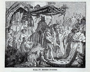Karl IV. betritt Avignon, 1882 von Unbekannt