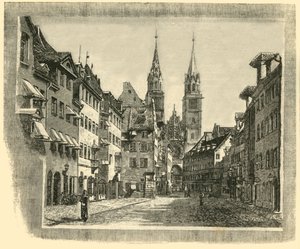Karolinenstraße und Kirche St. Lorenz, Nürnberg