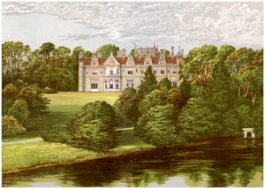 Keele Hall, Staffordshire, Heim der Familie Sneyd, ca. 1880 von Unbekannt