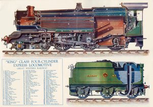 King Class Vier-Zylinder Expresslokomotive - Great Western Railway, 1935