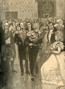 König Georg IV. hält eine Audienz im Holyrood Palace, Edinburgh, 1822, ca. 1890