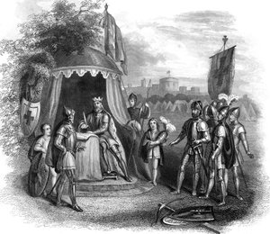 König Johann unterzeichnet die Magna Carta, Runnymede, Surrey, 1215 von Unbekannt